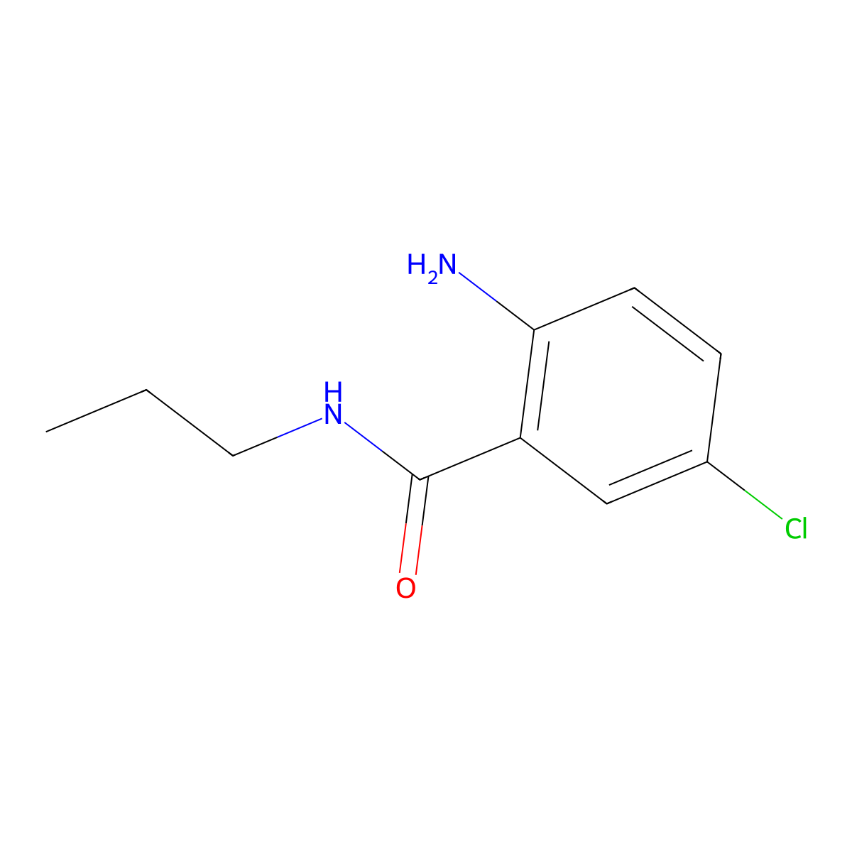 2-Amino-5-chloro-N-propylbenzamide molecular structure, CAS 252963-54-5