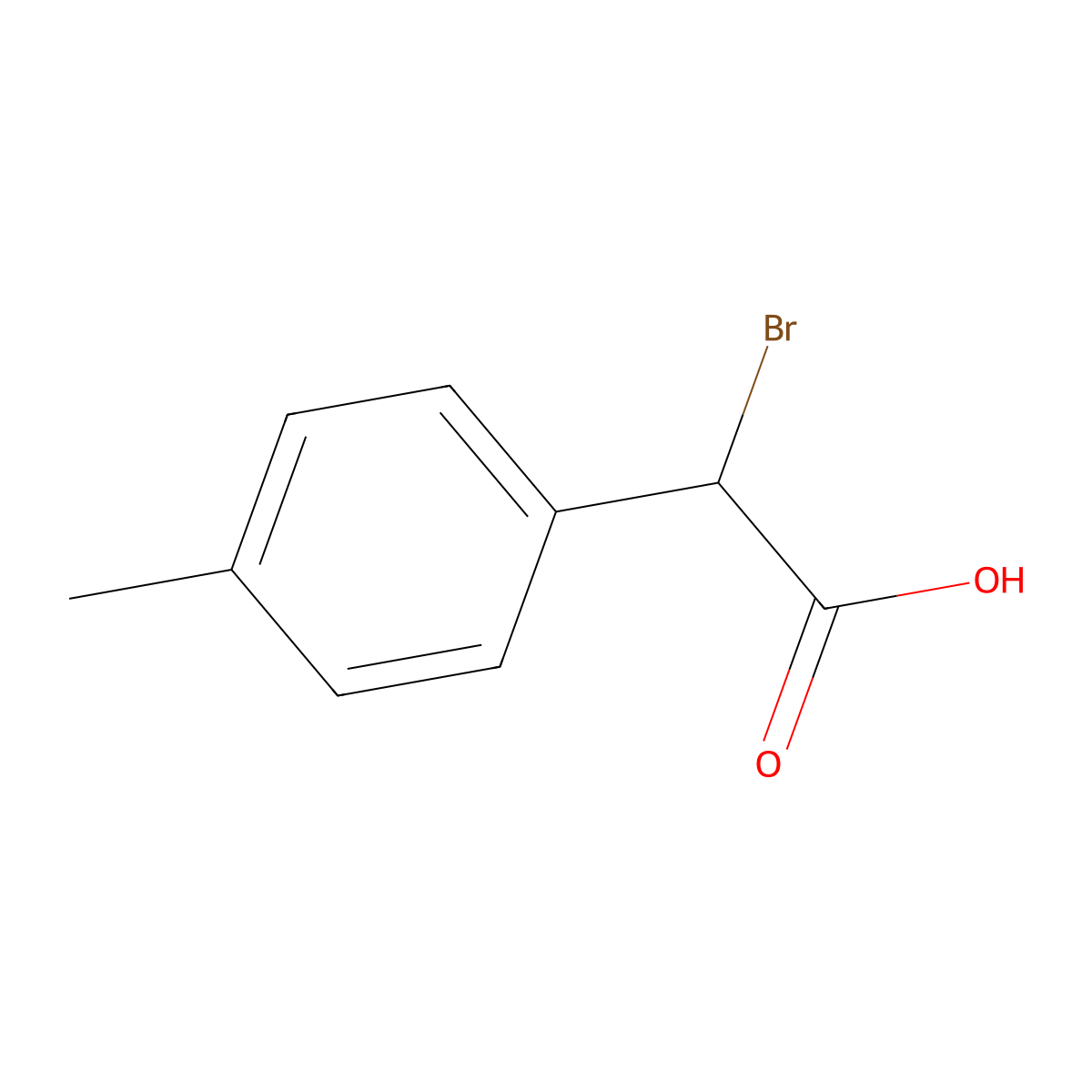 Bromo(4-methylphenyl)acetic acid molecular structure, CAS 25297-16-9