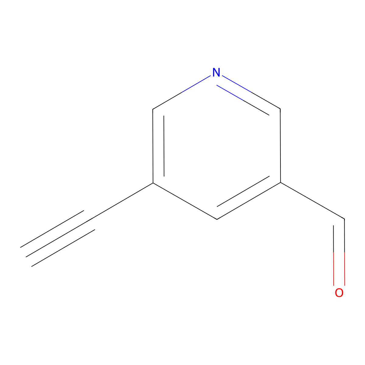 5-Ethynylnicotinaldehyde molecular structure, CAS 252989-57-4