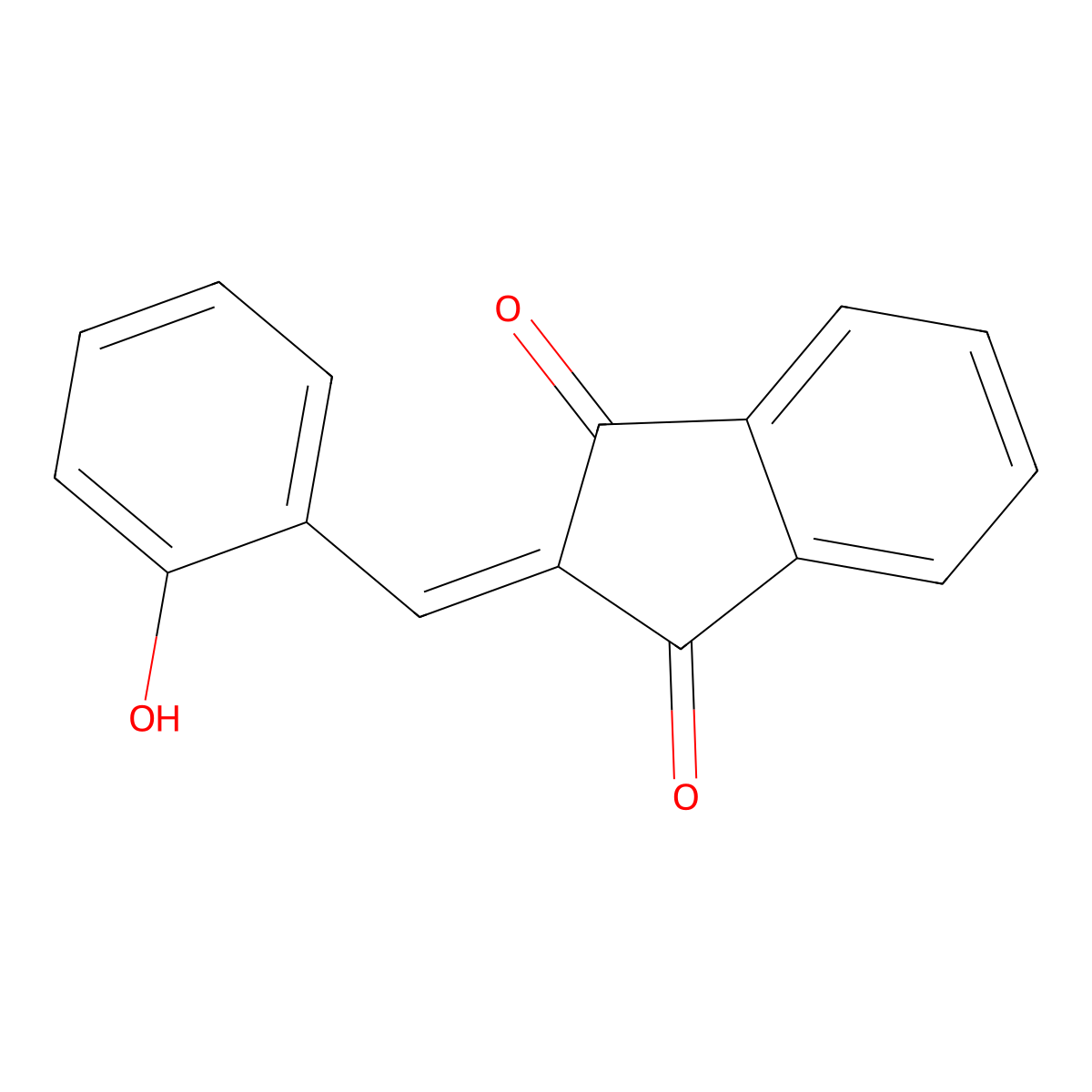 2-(2-Hydroxybenzylidene)indane-1,3-dione molecular structure, CAS 25299-18-7