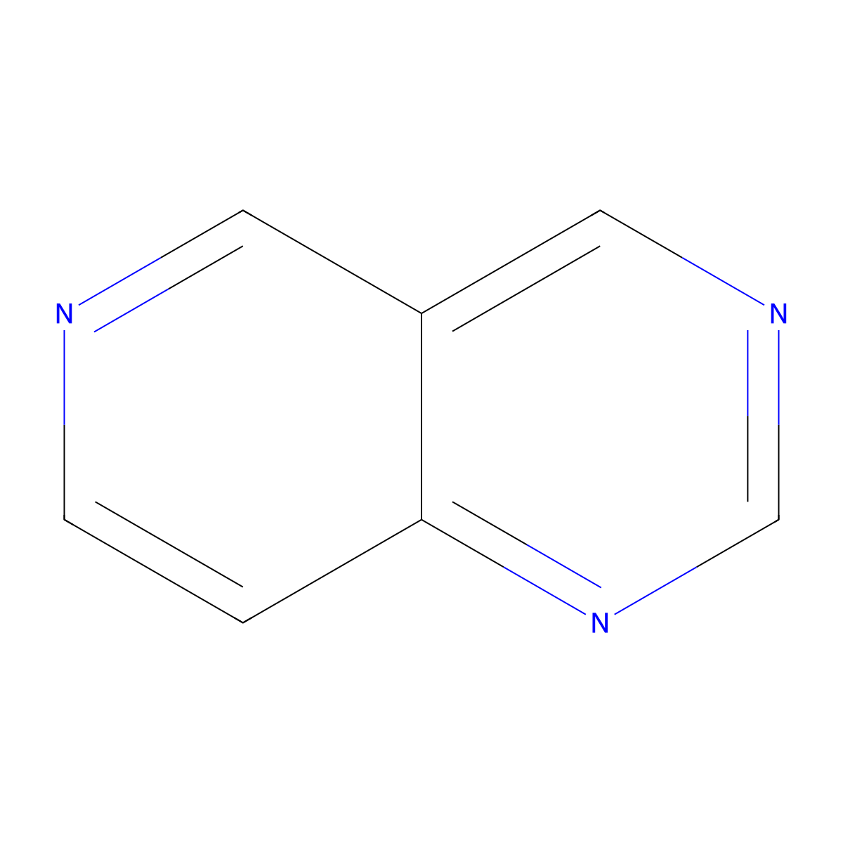 Pyrido(4,3-d)pyrimidine molecular structure, CAS 253-87-2