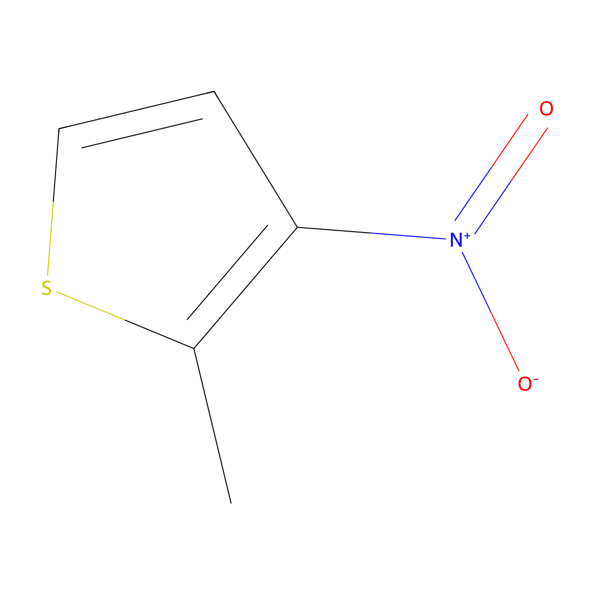 2-Methyl-3-nitrothiophene molecular structure, CAS 2530-09-8