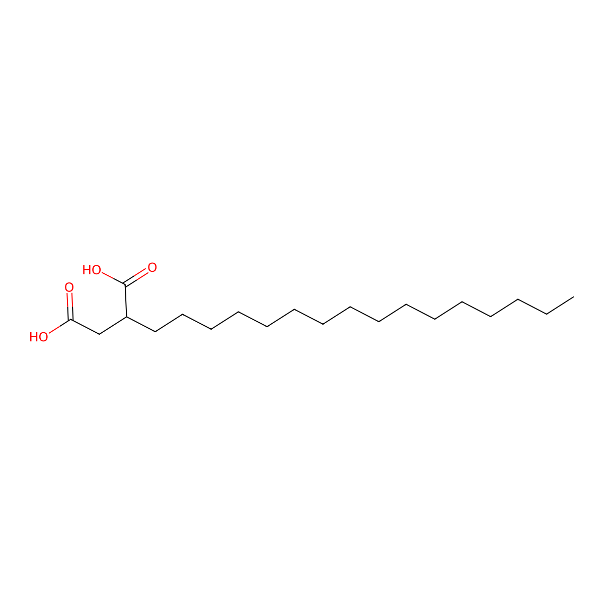 2-Hexadecylbutanedioic acid molecular structure, CAS 2530-31-6