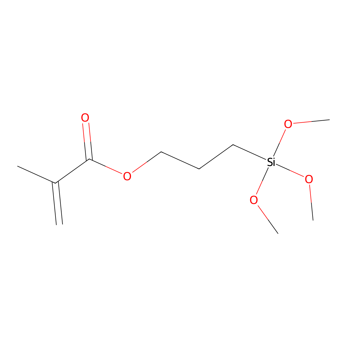 3-(Trimethoxysilyl)propyl methacrylate molecular structure, CAS 2530-85-0