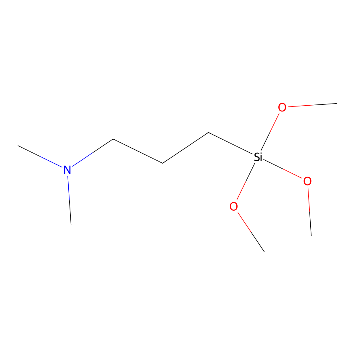 1-Propanamine, N,N-dimethyl-3-(trimethoxysilyl)- molecular structure, CAS 2530-86-1