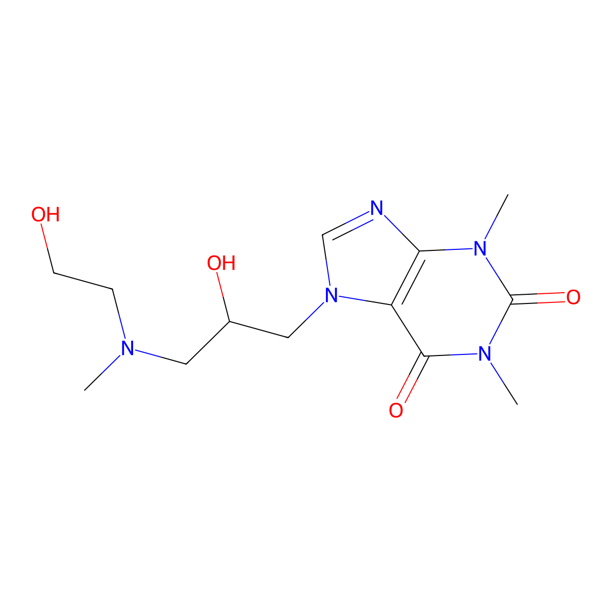 Xanthinol molecular structure, CAS 2530-97-4