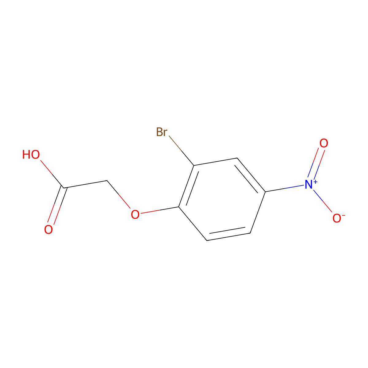 2-Bromo-4-nitrophenoxyacetic acid molecular structure, CAS 25300-00-9