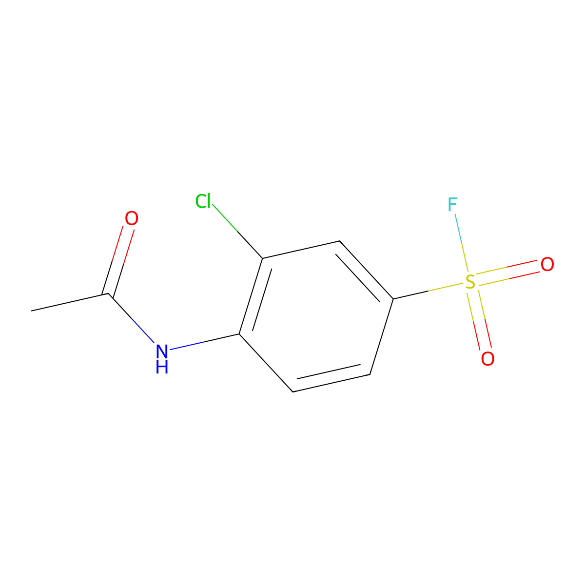 4-(Acetylamino)-3-chlorobenzenesulfonyl fluoride molecular structure, CAS 25300-04-3