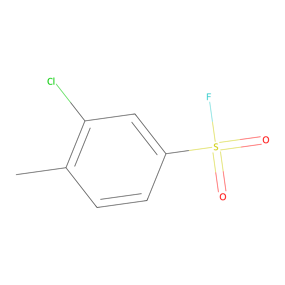 3-Chloro-4-methylbenzenesulfonyl fluoride molecular structure, CAS 25300-22-5
