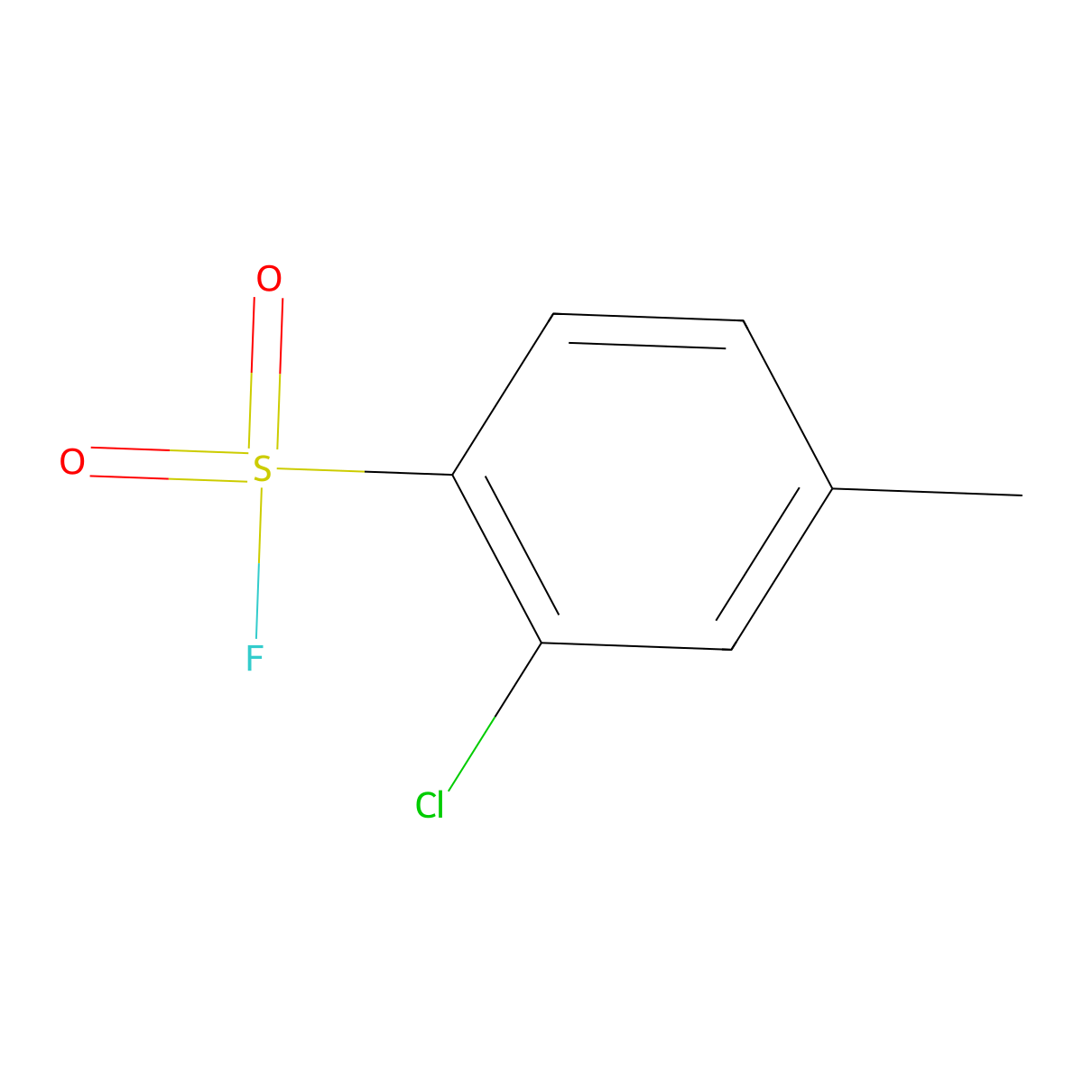 2-Chloro-4-methylbenzenesulfonyl fluoride molecular structure, CAS 25300-23-6