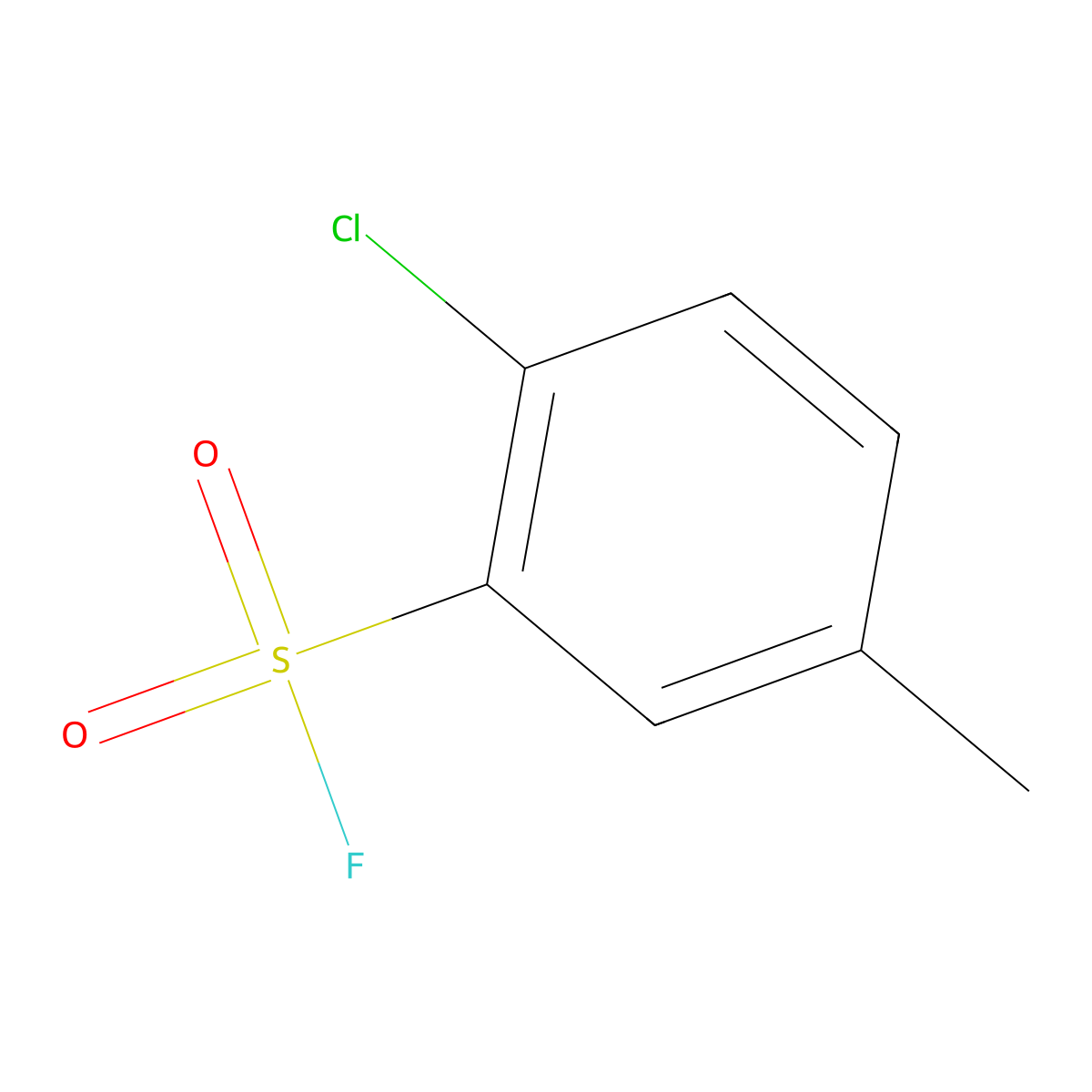 2-Chloro-5-methylbenzenesulfonyl fluoride molecular structure, CAS 25300-24-7