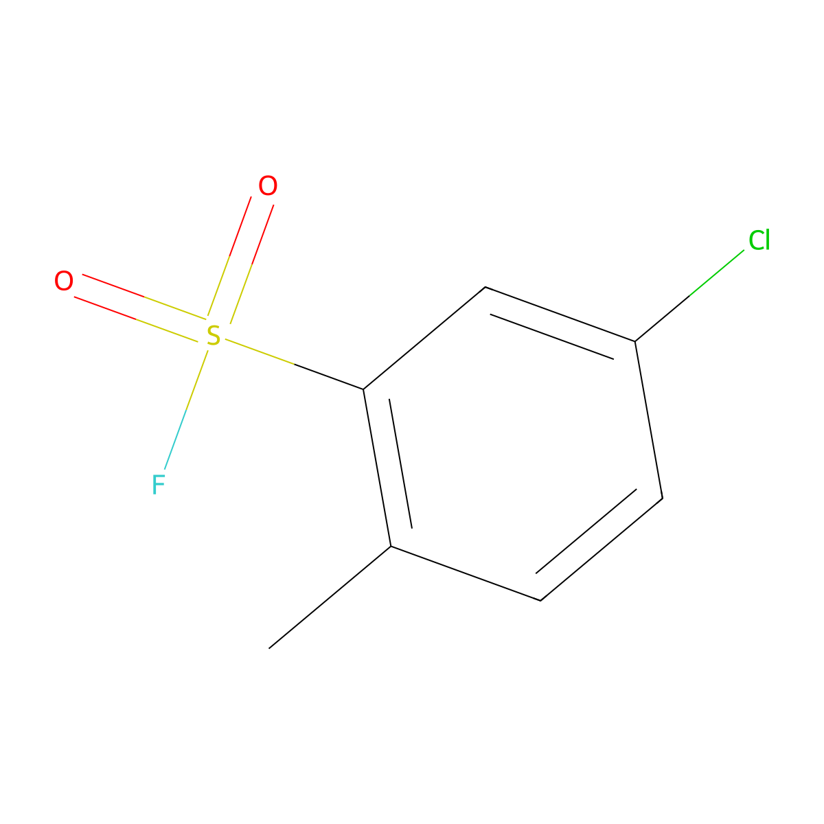 5-Chloro-2-methylbenzenesulfonyl fluoride molecular structure, CAS 25300-26-9