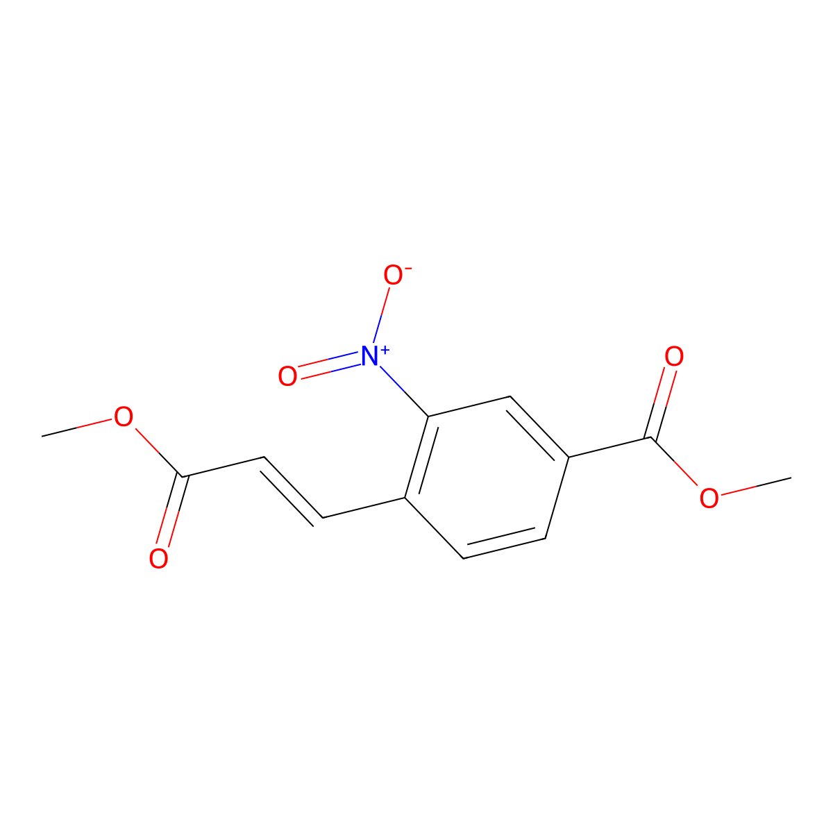 Methyl 4-[(1E)-3-methoxy-3-oxo-1-propen-1-yl]-3-nitrobenzoate molecular structure, CAS 2530212-22-5