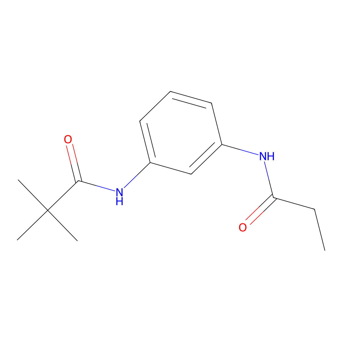 2,2-dimethyl-N-[3-(propanoylamino)phenyl]propanamide molecular structure, CAS 25304-19-2