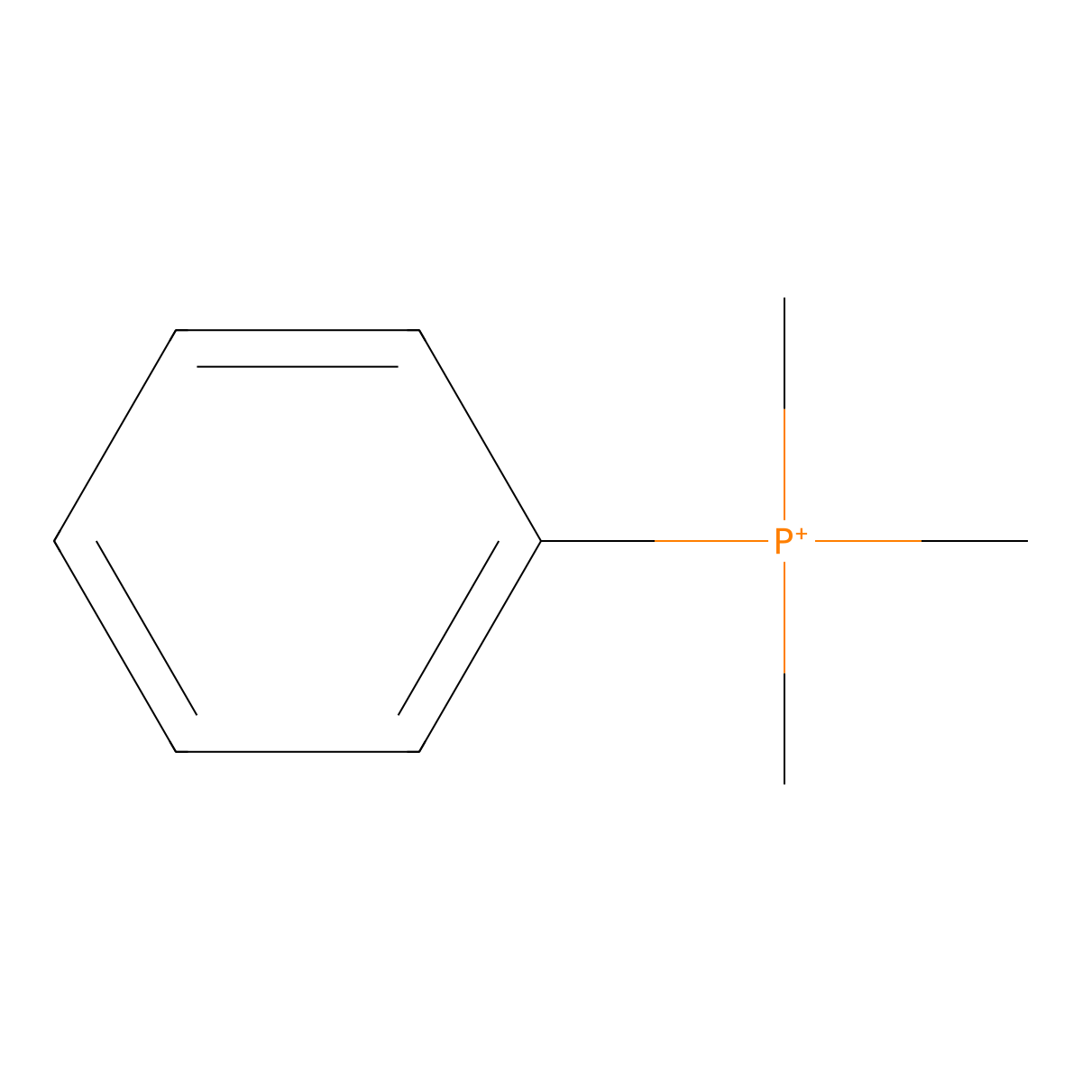 Trimethyl(phenyl)phosphonium molecular structure, CAS 25306-92-7