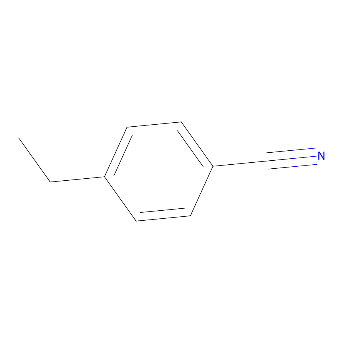 4-Ethylbenzonitrile molecular structure, CAS 25309-65-3