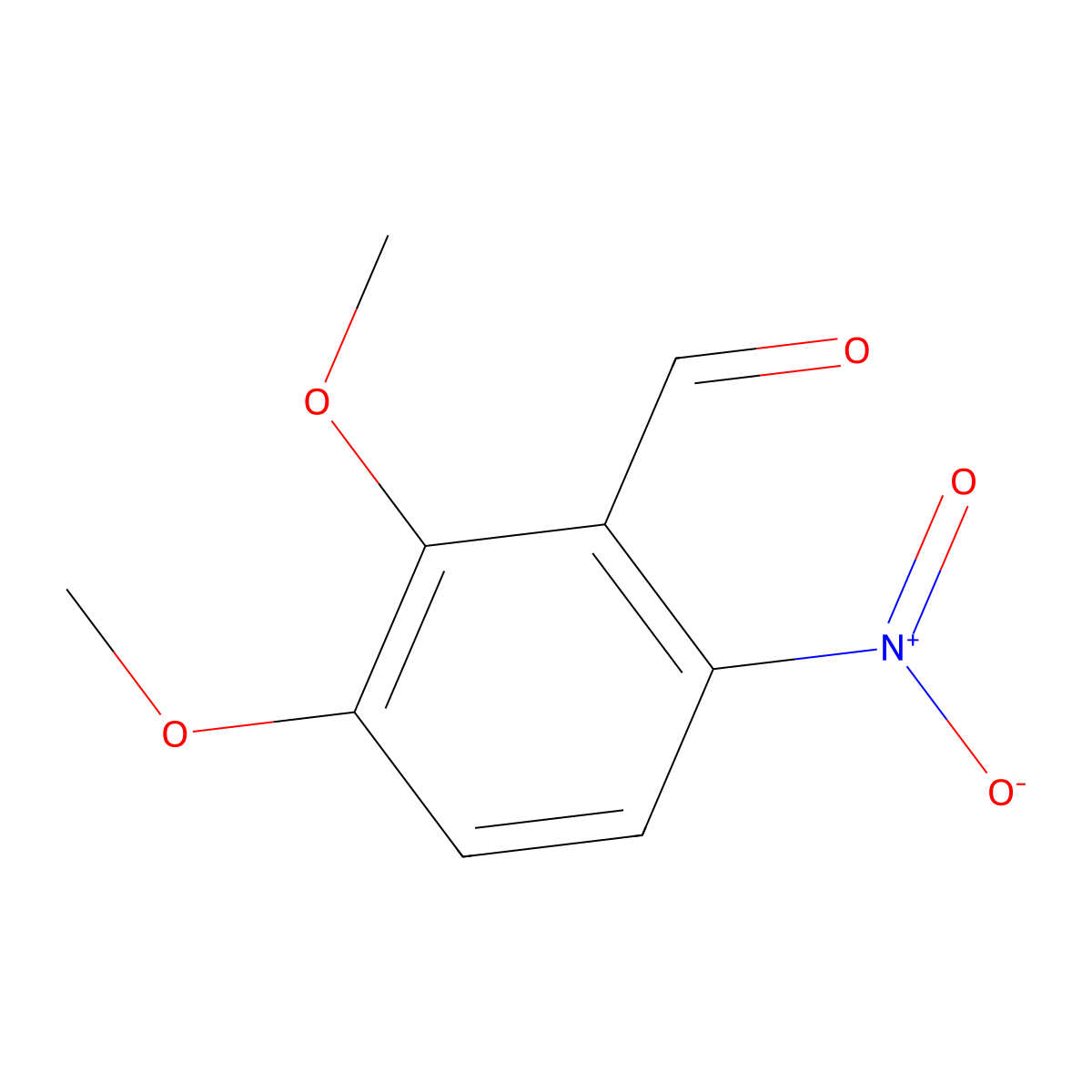 2,3-Dimethoxy-6-nitrobenzaldehyde molecular structure, CAS 2531-63-7