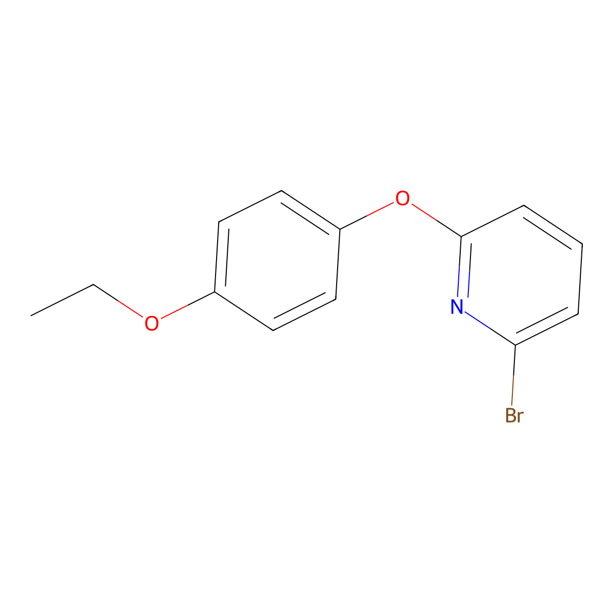 2-Bromo-6-(4-ethoxyphenoxy)pyridine molecular structure, CAS 25311-58-4