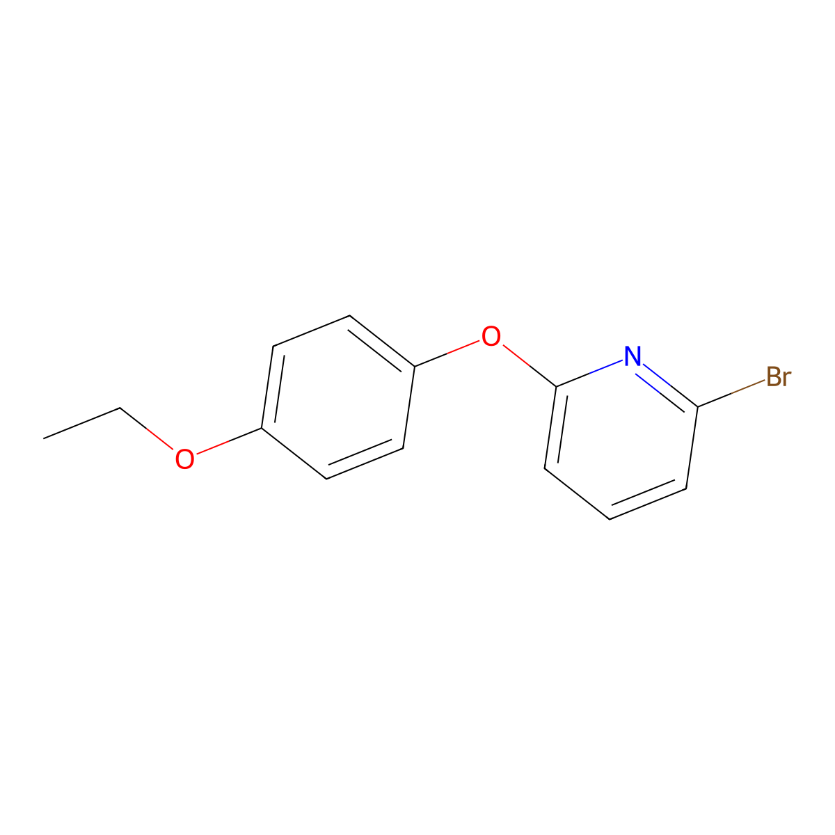 2-Bromo-6-(4-ethoxyphenoxy)pyridine molecular structure, CAS 25311-58-4