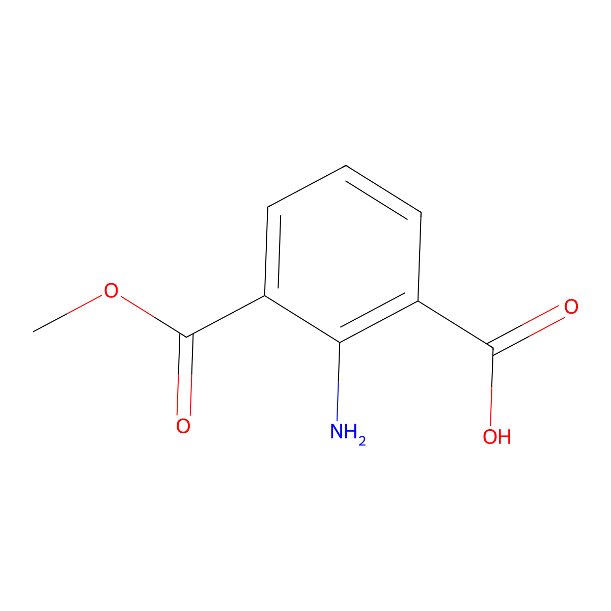 2-Amino-3-(methoxycarbonyl)benzoic acid molecular structure, CAS 253120-47-7