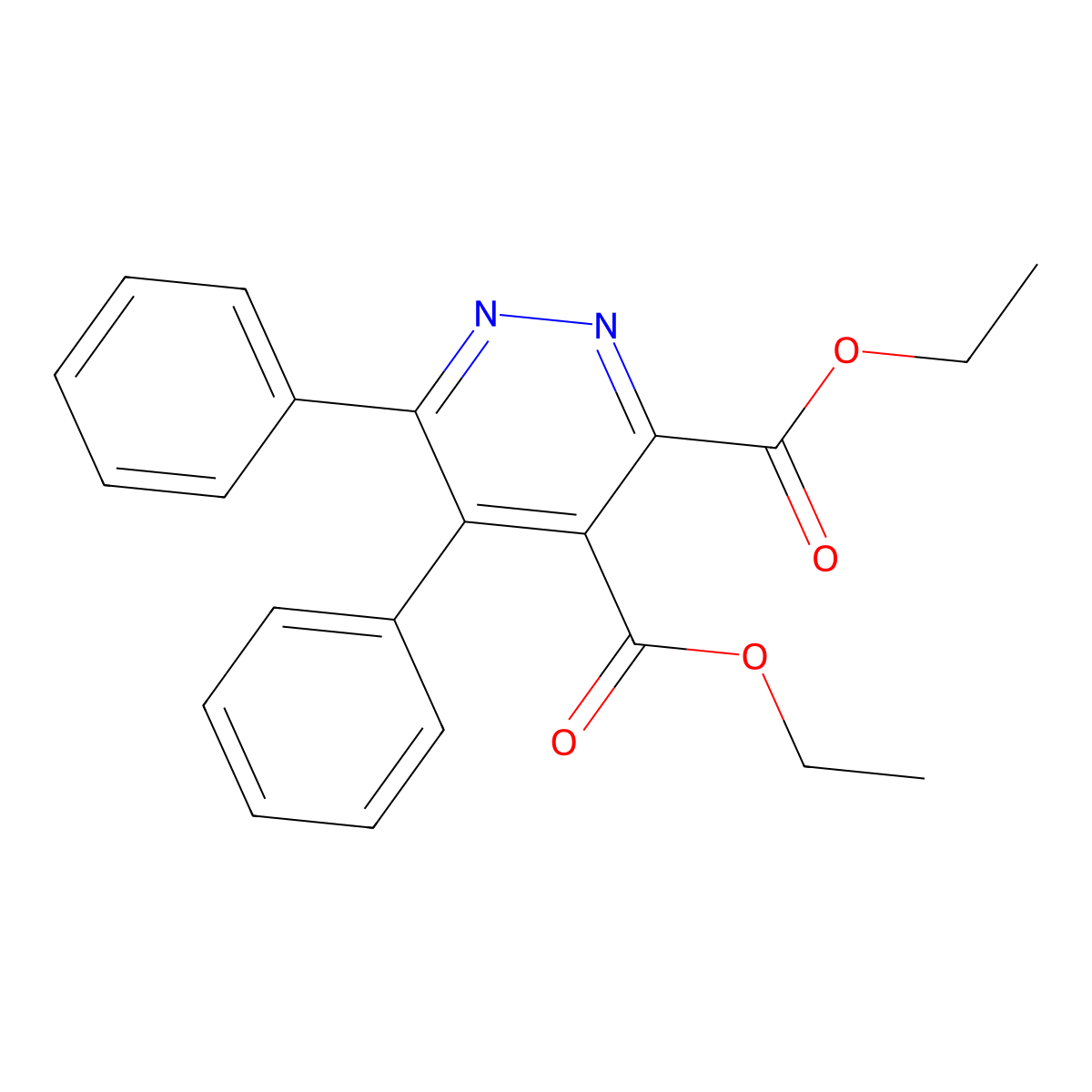 Diethyl 5,6-diphenyl-3,4-pyridazinedicarboxylate molecular structure, CAS 253144-68-2