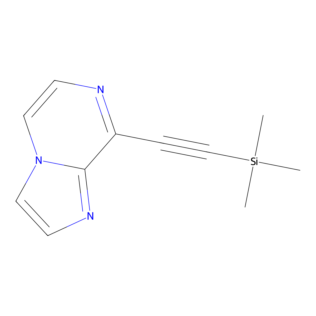8-((Trimethylsilyl)ethynyl)imidazo[1,2-a]pyrazine molecular structure, CAS 2531551-64-9