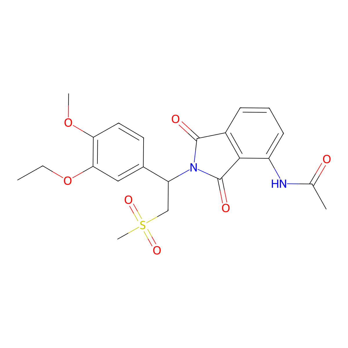 Apremilast, (+-)- molecular structure, CAS 253168-86-4