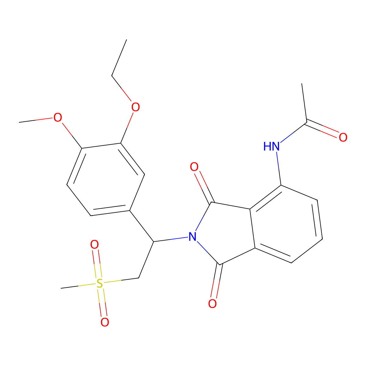 Apremilast, (+-)- molecular structure, CAS 253168-86-4