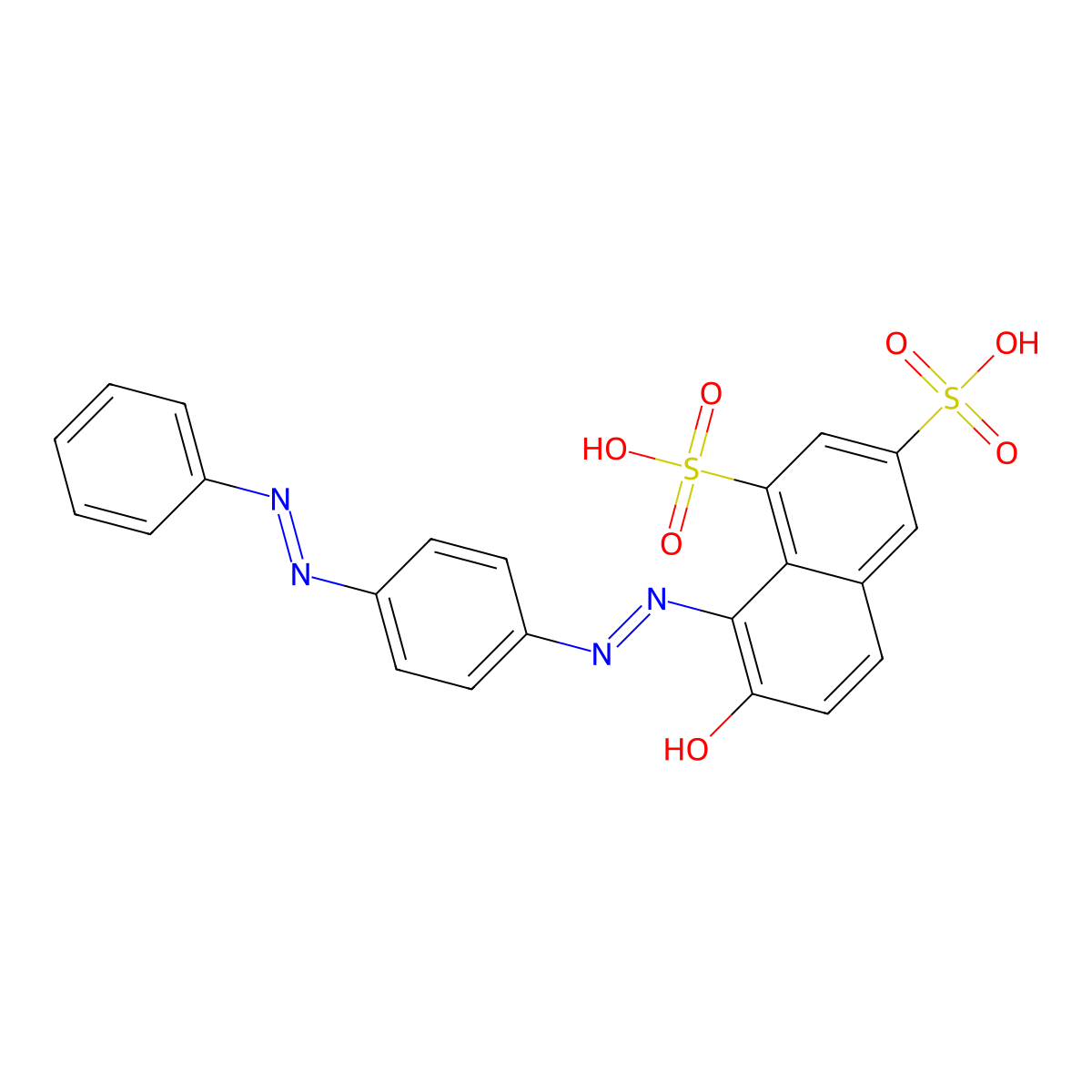 C.I. Acid Red 73, disodium salt molecular structure, CAS 25317-39-9