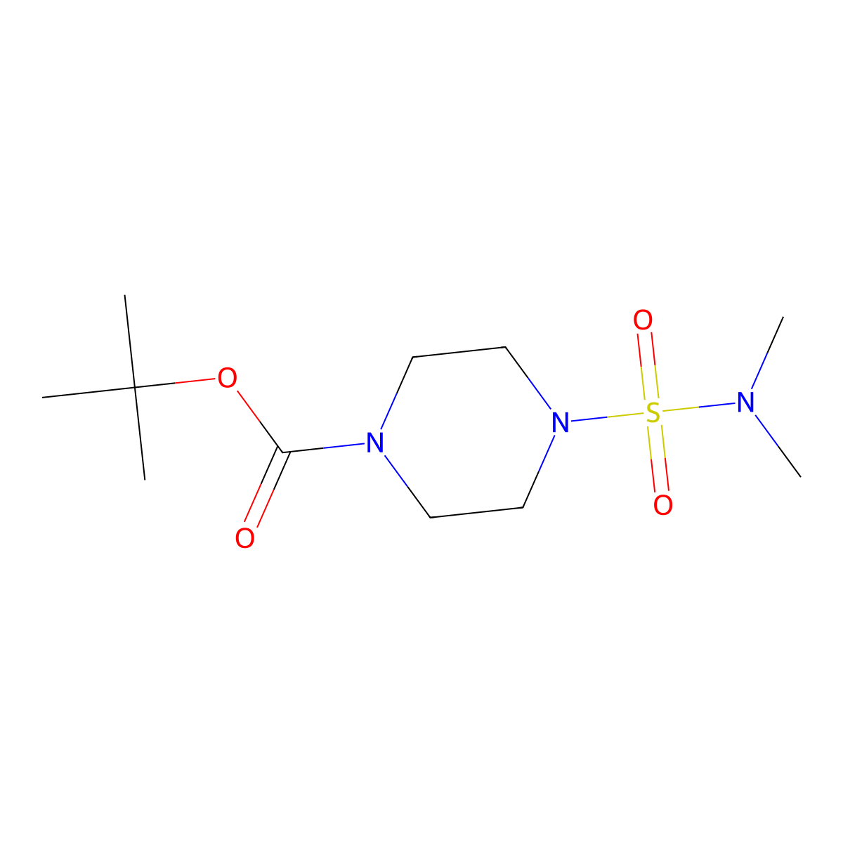 4-[(dimethylamino)sulfonyl]-1-Piperazinecarboxylic acid 1,1-dimethylethyl ester molecular structure, CAS 253176-45-3