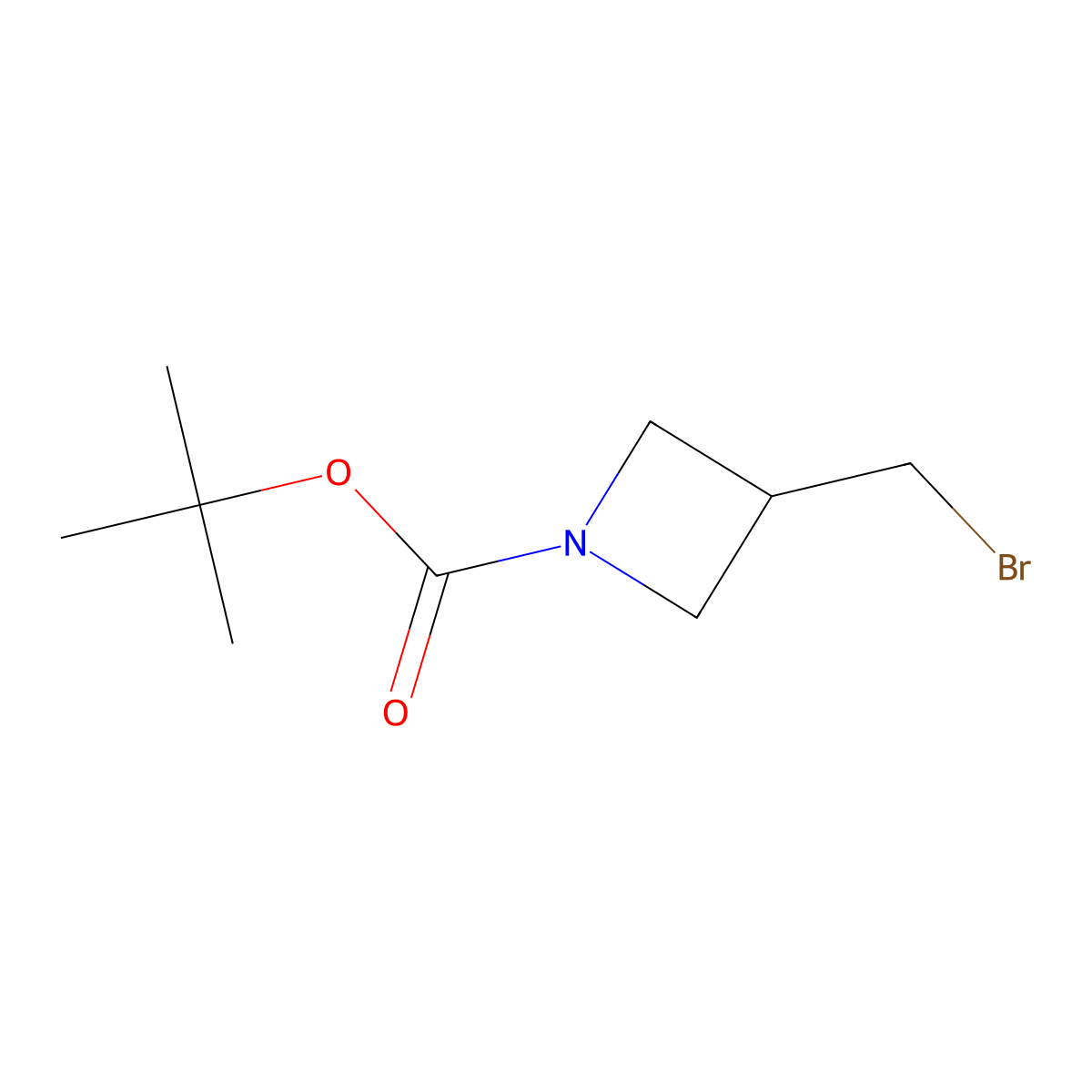 1-Boc-3-(bromomethyl)azetidine molecular structure, CAS 253176-93-1