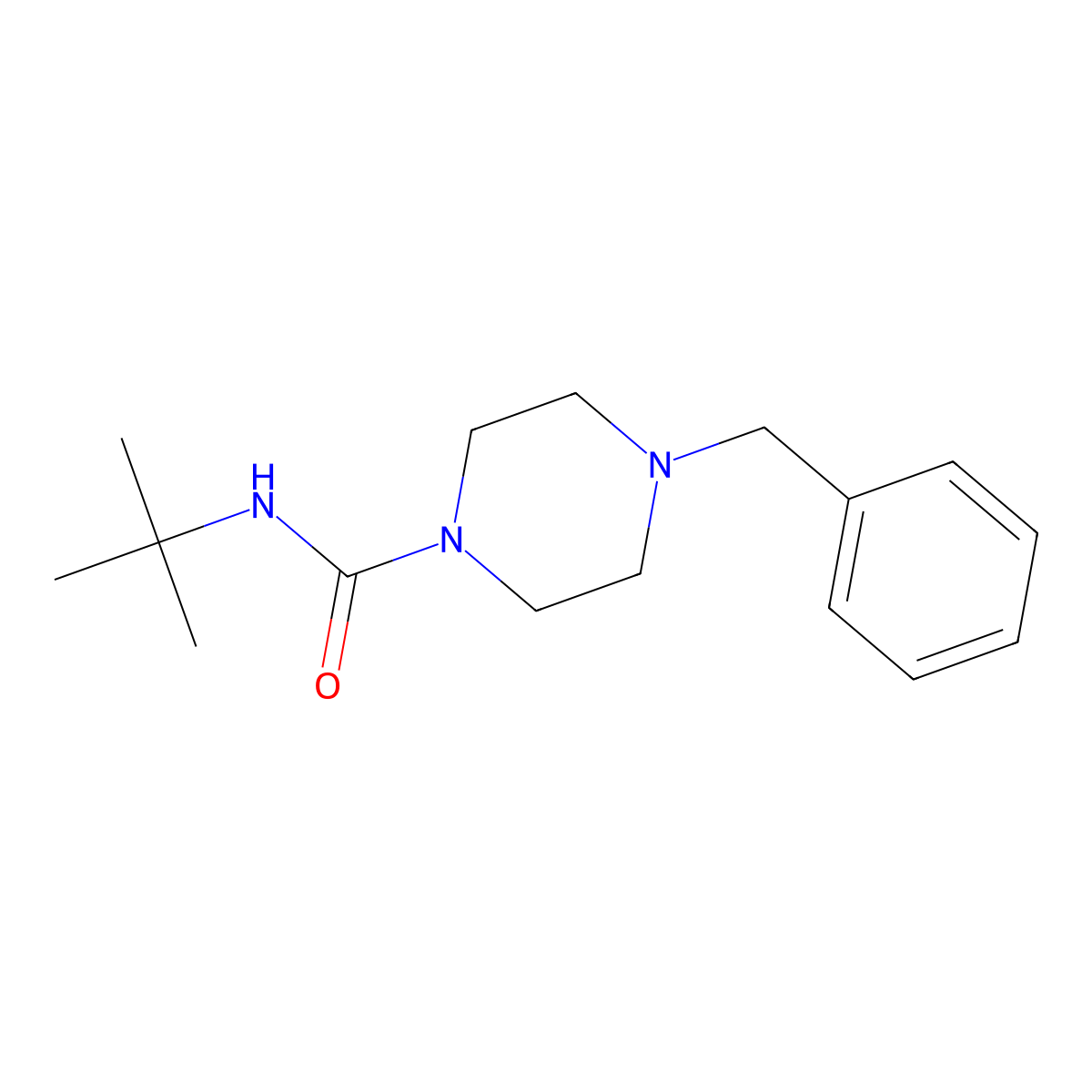 N-(Tert-butyl)(4-benzylpiperazinyl)formamide molecular structure, CAS 253177-26-3