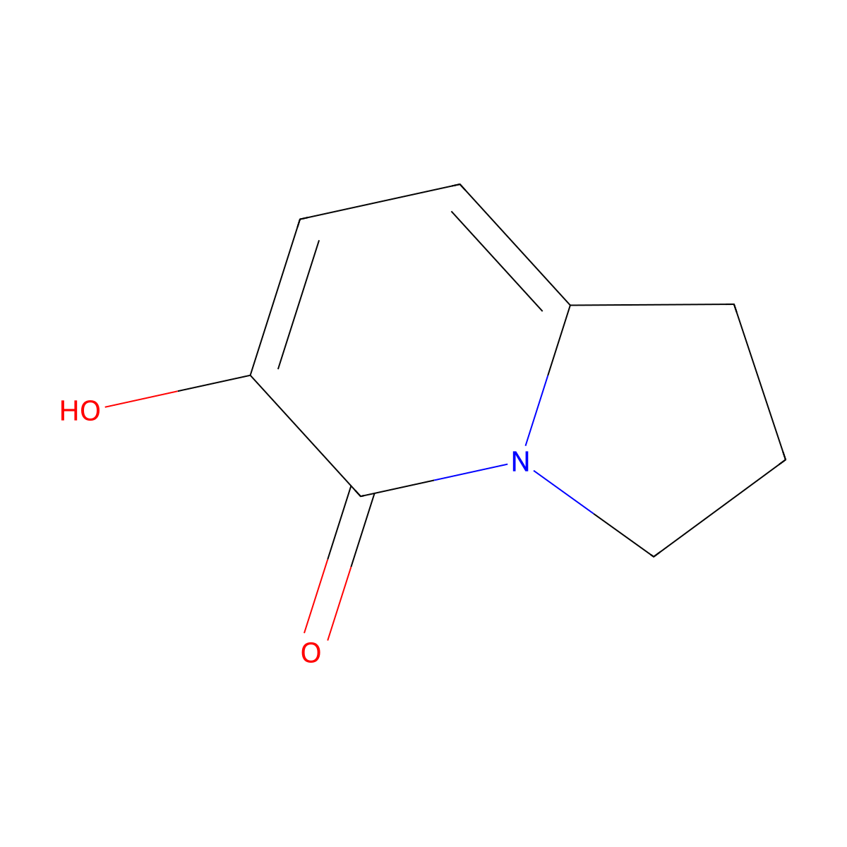 6-hydroxy-2,3-dihydroindolizin-5(1H)-one molecular structure, CAS 253195-68-5