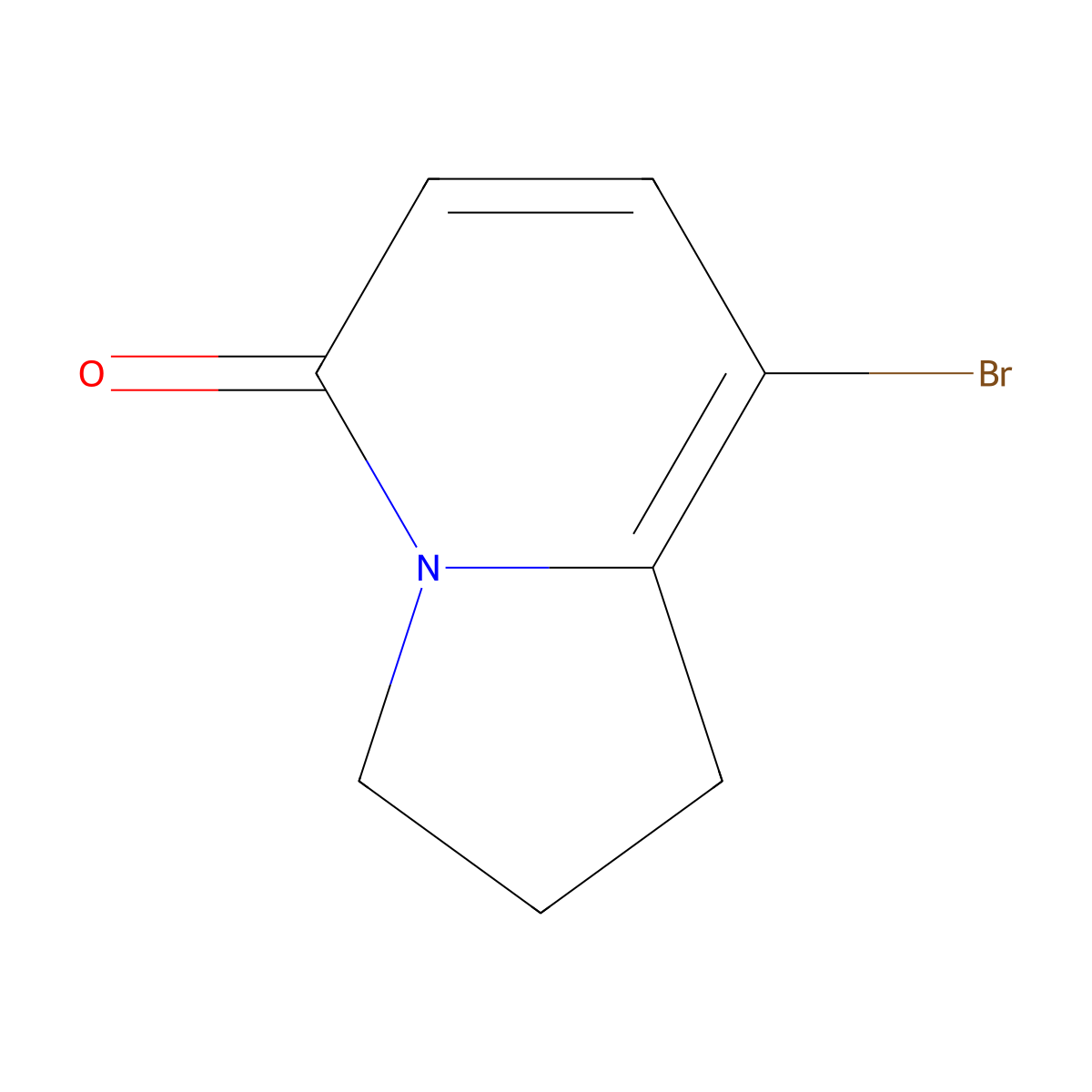 8-bromo-2,3-dihydro-1H-indolizin-5-one molecular structure, CAS 253195-80-1