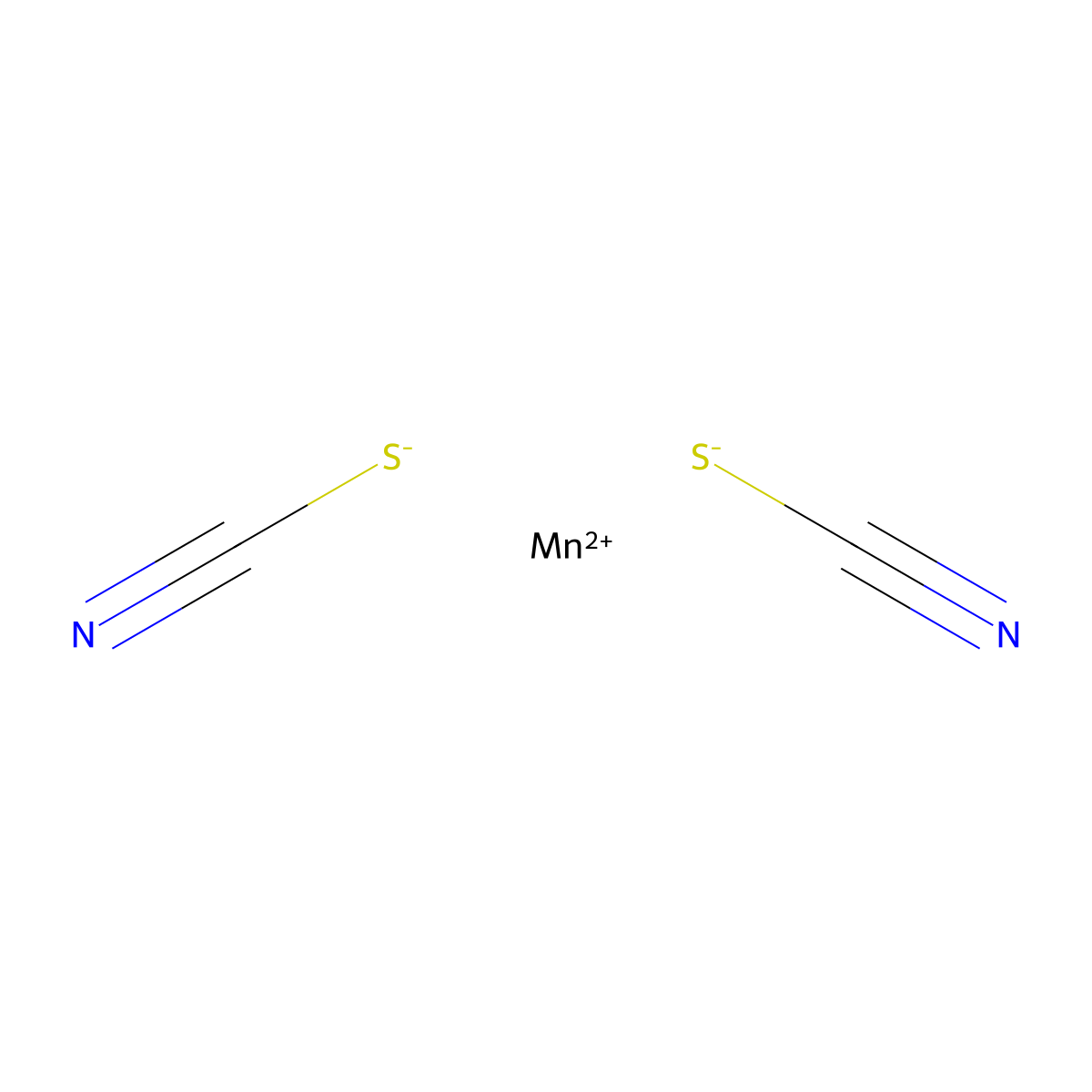 Thiocyanic acid, manganese(2+) salt (2:1) molecular structure, CAS 25327-03-1