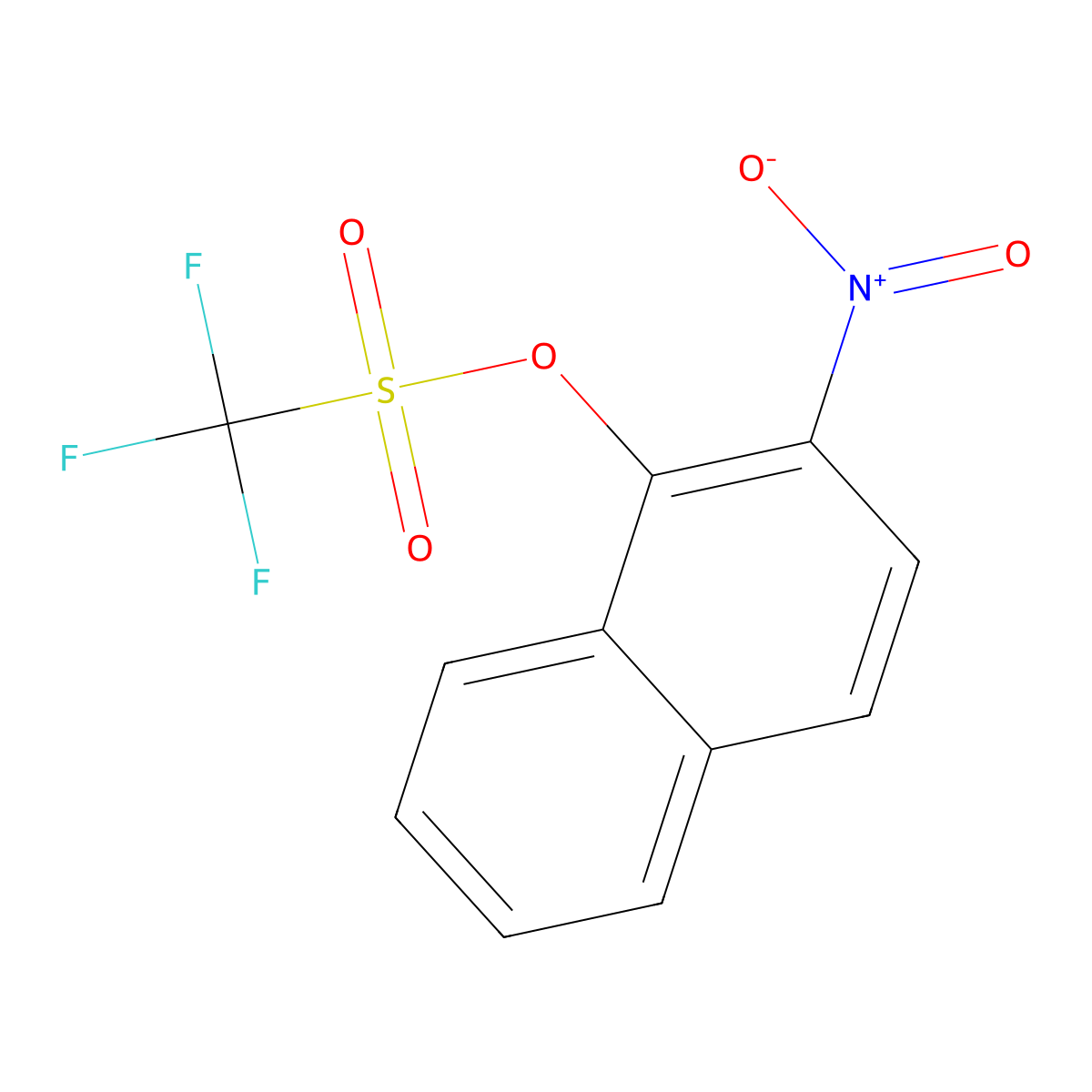 2-Nitronaphthalen-1-yl trifluoromethanesulfonate molecular structure, CAS 253270-06-3