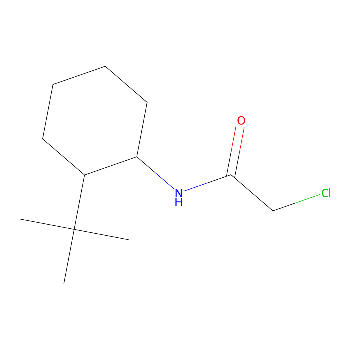 N-(2-Tert-butylcyclohexyl)-2-chloroacetamide molecular structure, CAS 25329-22-0