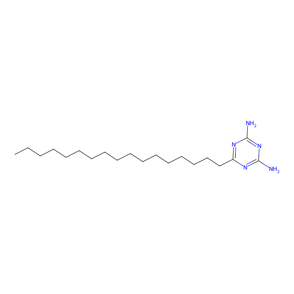 6-Heptadecyl-1,3,5-triazine-2,4-diamine molecular structure, CAS 2533-20-2