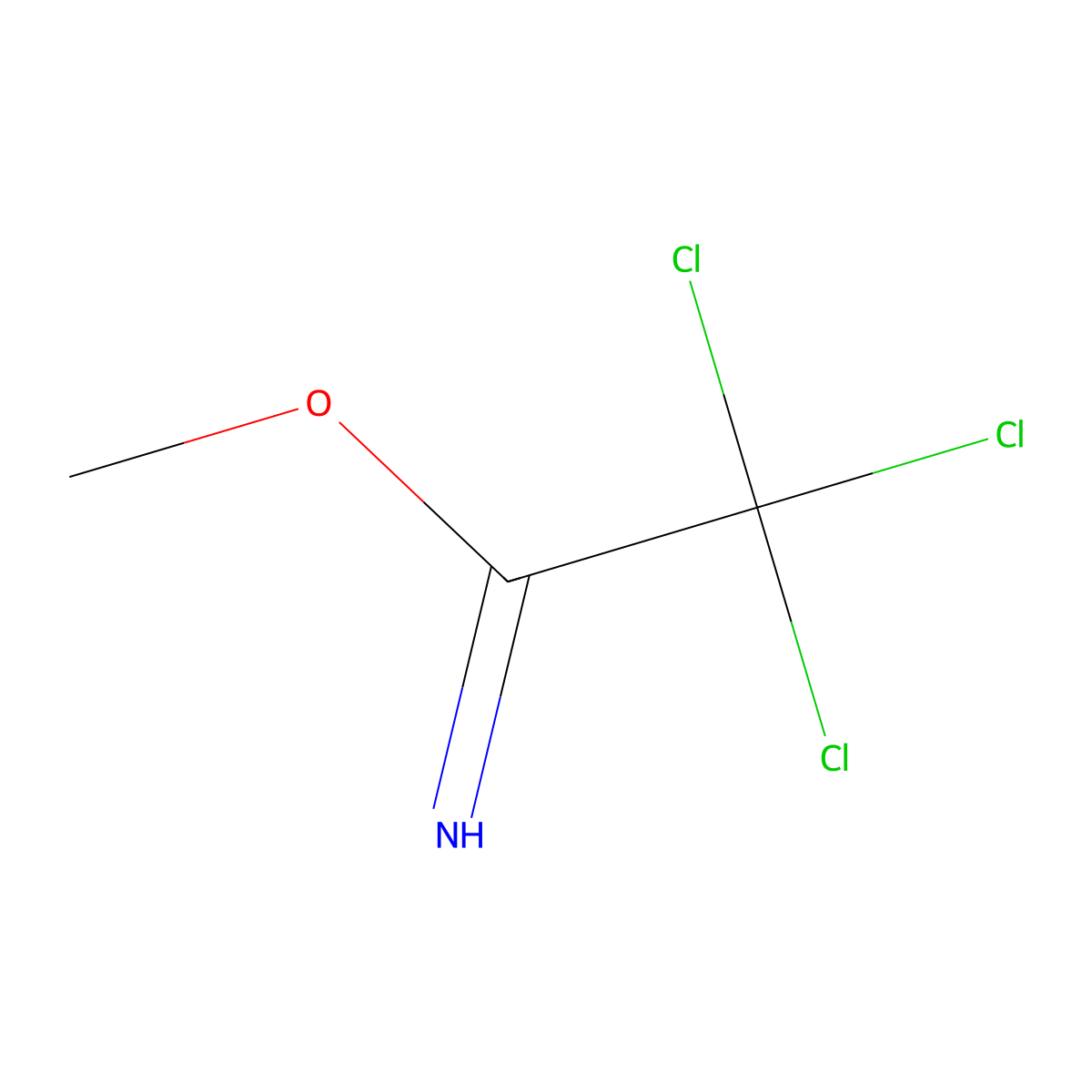 Methyl 2,2,2-trichloroacetimidate molecular structure, CAS 2533-69-9