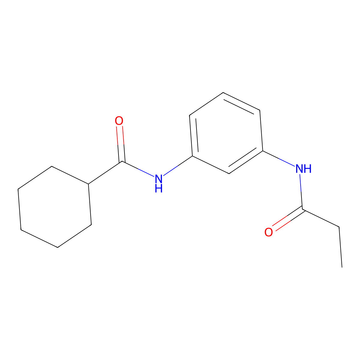 N-[3-(propionylamino)phenyl]cyclohexanecarboxamide molecular structure, CAS 25330-20-5