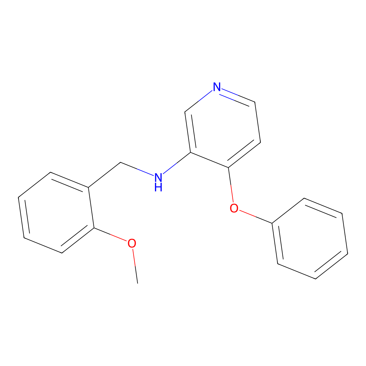 N-[(2-Methoxyphenyl)methyl]-4-phenoxypyridin-3-amine molecular structure, CAS 253307-66-3