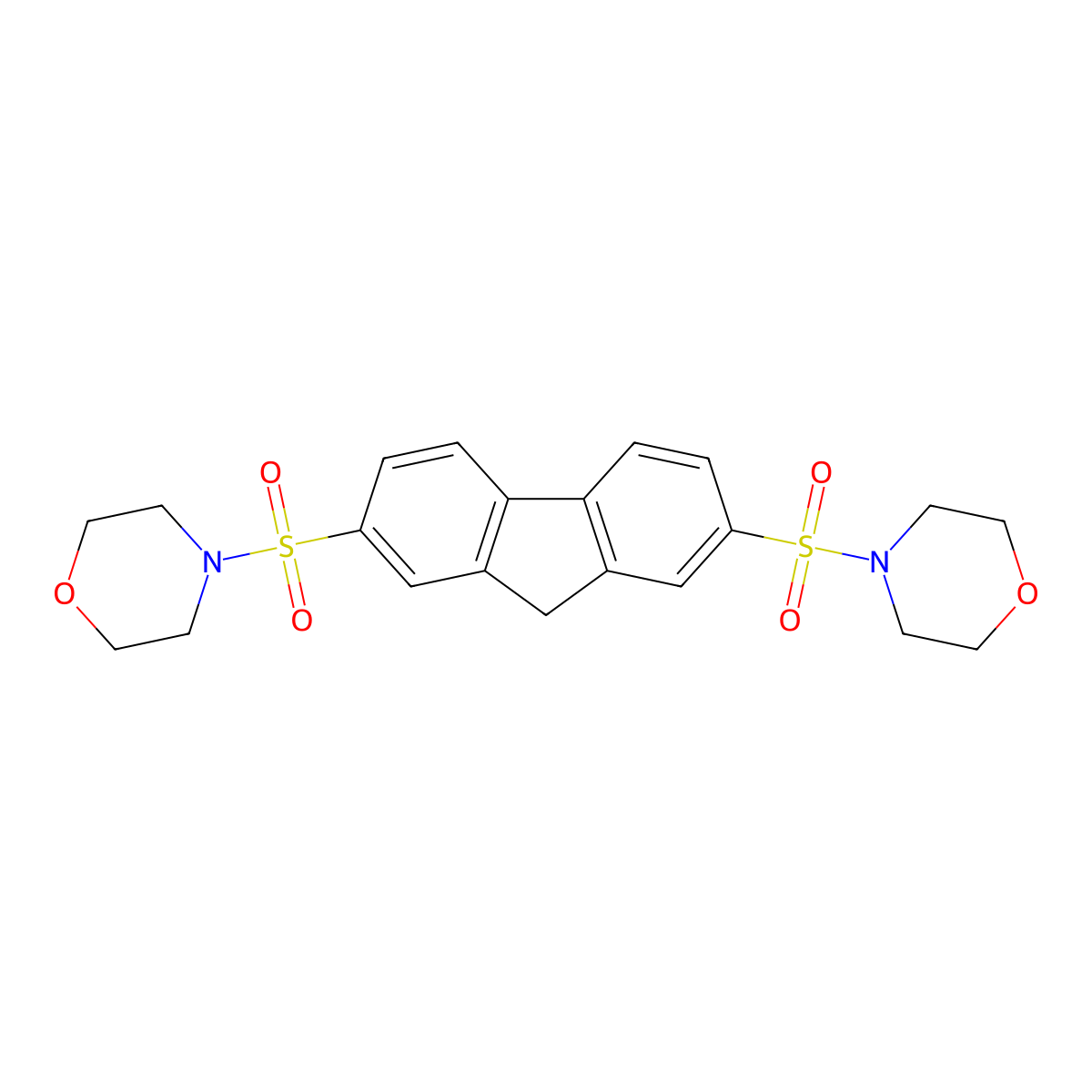2,7-bis(morpholinosulfonyl)-9H-fluorene molecular structure, CAS 253309-11-4