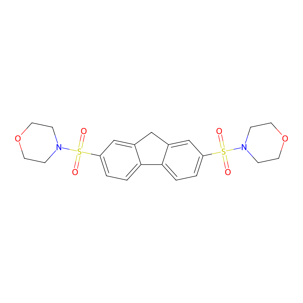 2,7-bis(morpholinosulfonyl)-9H-fluorene molecular structure, CAS 253309-11-4