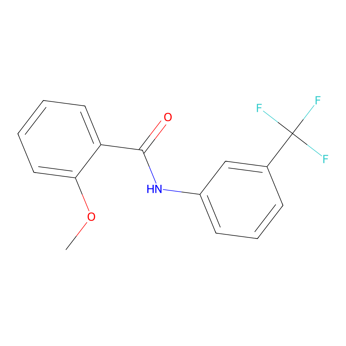 2-methoxy-N-[3-(trifluoromethyl)phenyl]benzamide molecular structure, CAS 25331-53-7