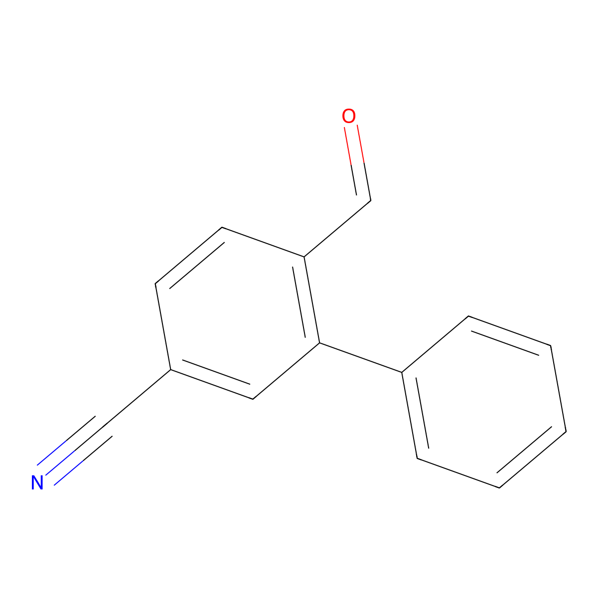 4-Cyano-2-phenylbenzaldehyde molecular structure, CAS 25331-75-3