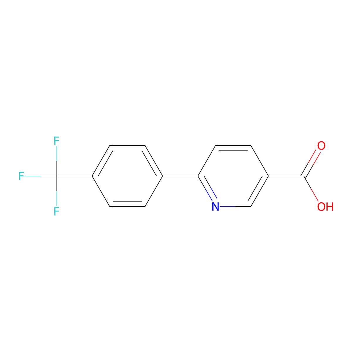6-(4-(Trifluoromethyl)phenyl)nicotinic acid molecular structure, CAS 253315-23-0