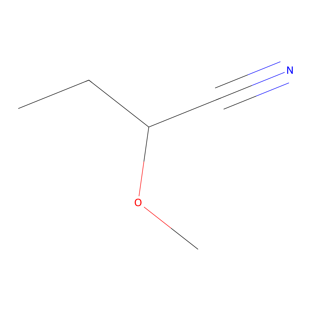 2-Methoxybutanenitrile molecular structure, CAS 253317-26-9