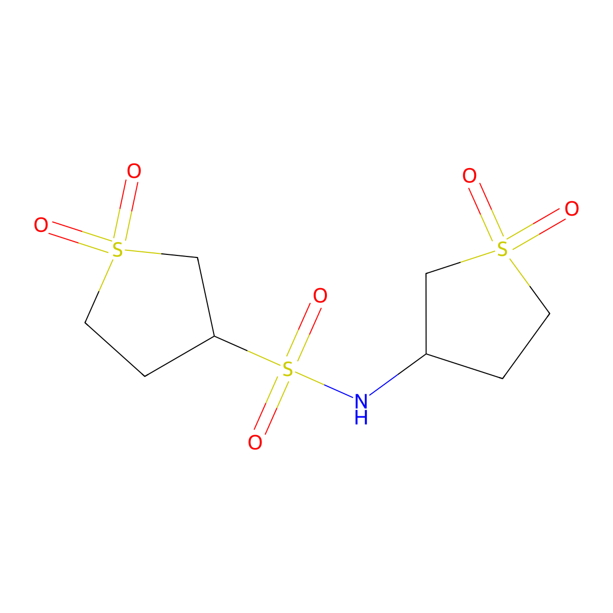 3-{[(1,1-Dioxothiolan-3-yl)amino]sulfonyl}thiolane-1,1-dione molecular structure, CAS 253328-69-7