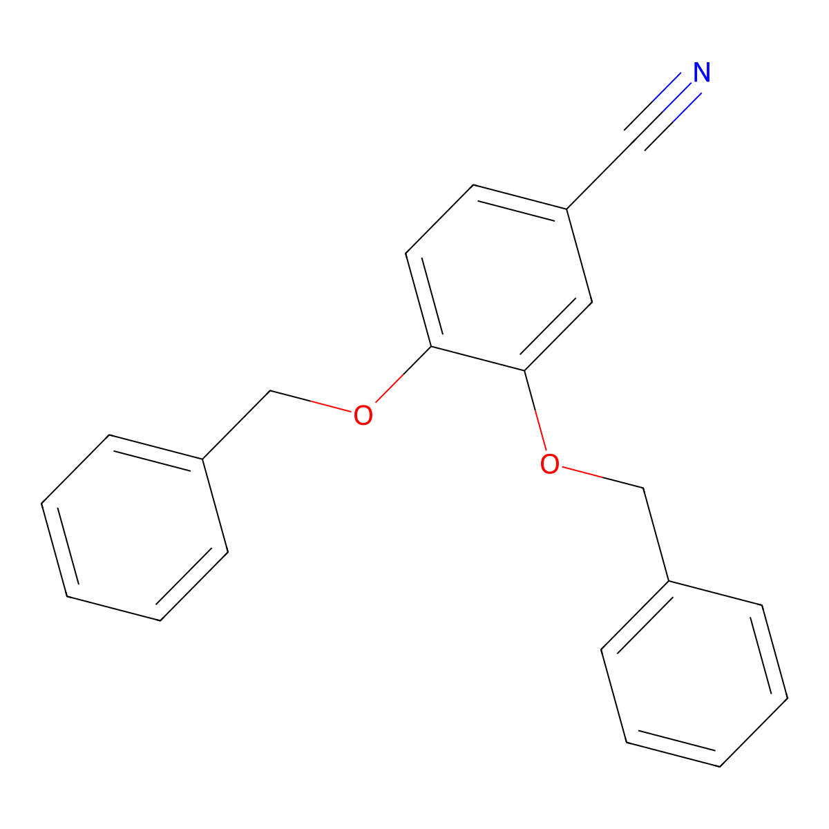 3,4-Bis(benzyloxy)benzonitrile molecular structure, CAS 253336-68-4