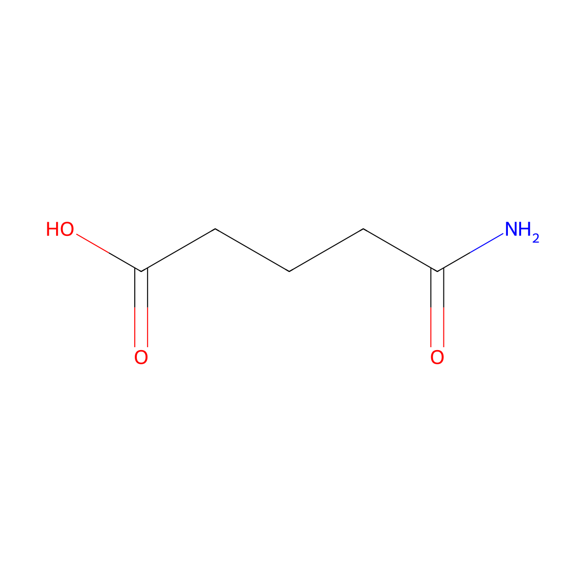 5-Amino-5-oxopentanoic acid molecular structure, CAS 25335-74-4